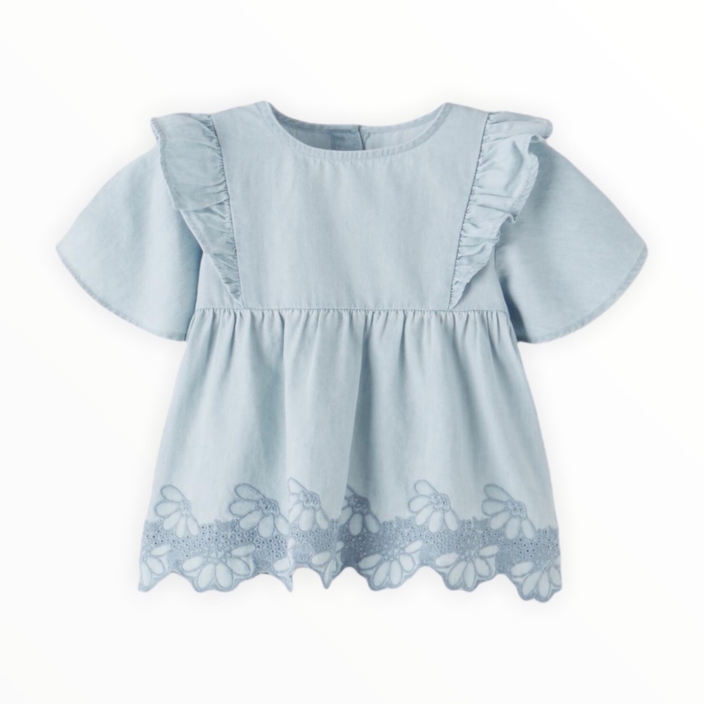 Zara Kids Schiffli Embroidered Shirt/ Dress
